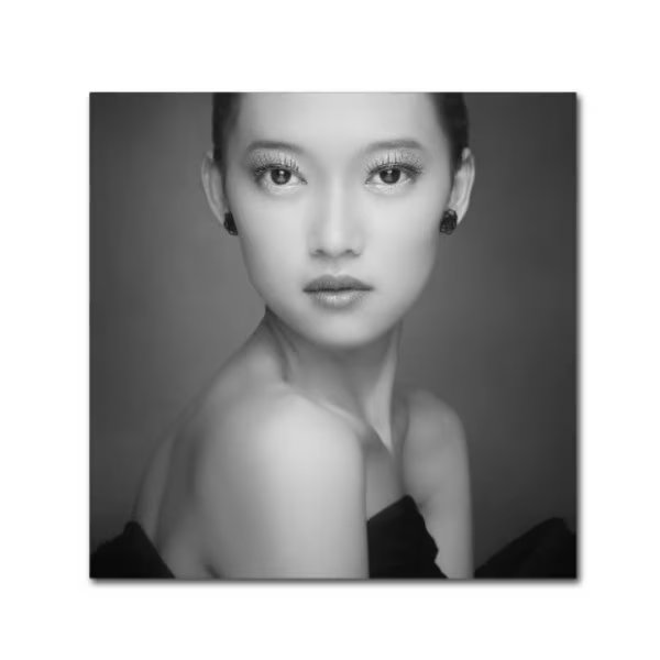 Azalaka 'Straight' Canvas Art, 14x14, Trademark Fine Art, Mfr#: 1X03187-C1414GG